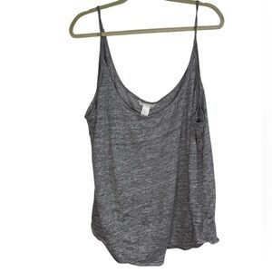 H&M Gray Relaxed Linen Camisole/Tank Top - XL